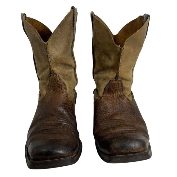 ARIAT Mens Rambler Brown Square Toe SZ 10 EE Wide Western Cowboy Boots 10002317 - Picture 1 of 8